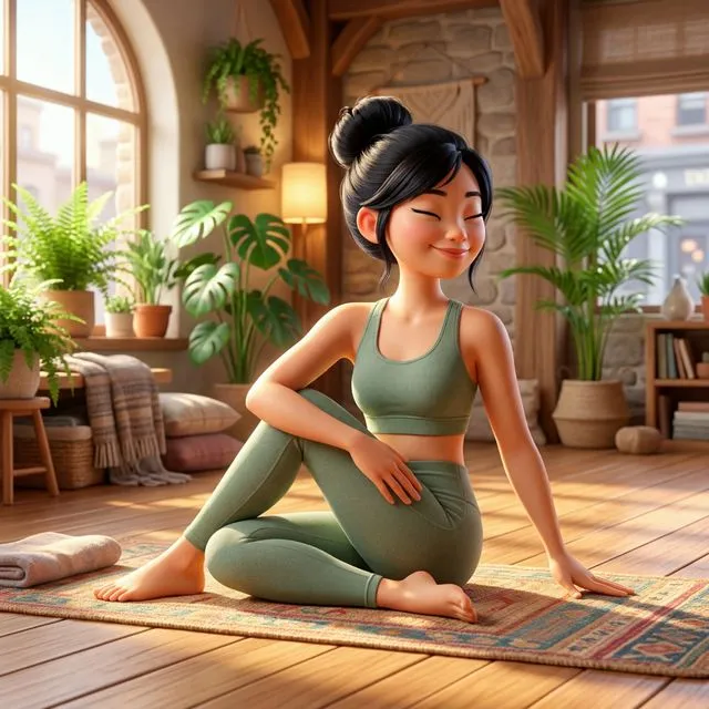 Ngồi xoay cột sống