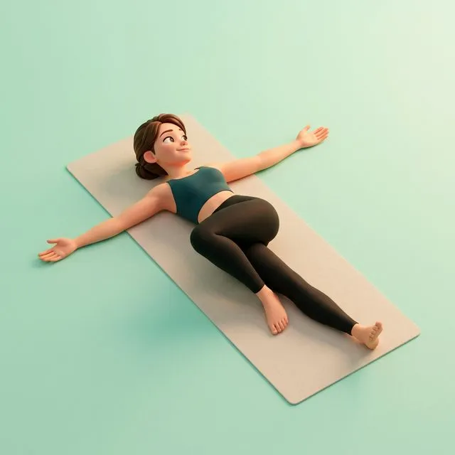 Xoay cột sống nằm