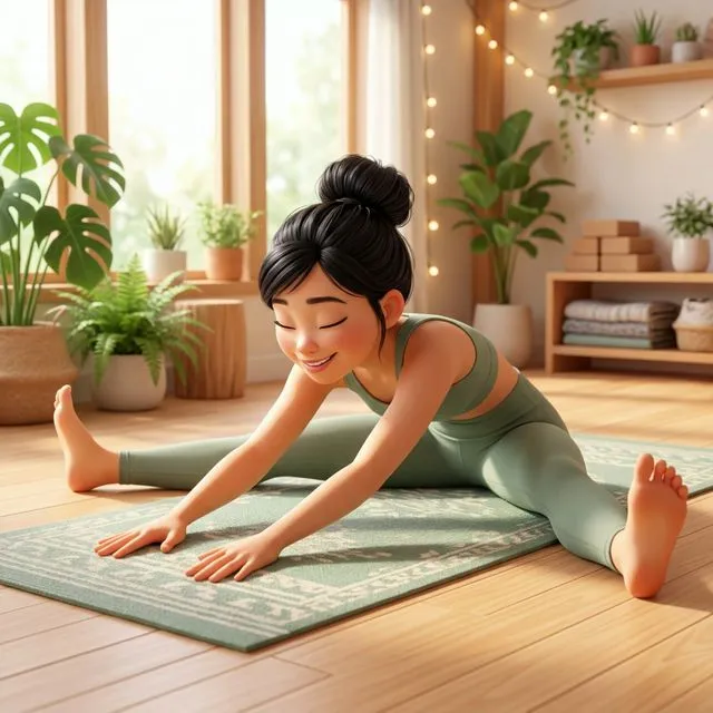 Gập người ngồi rộng