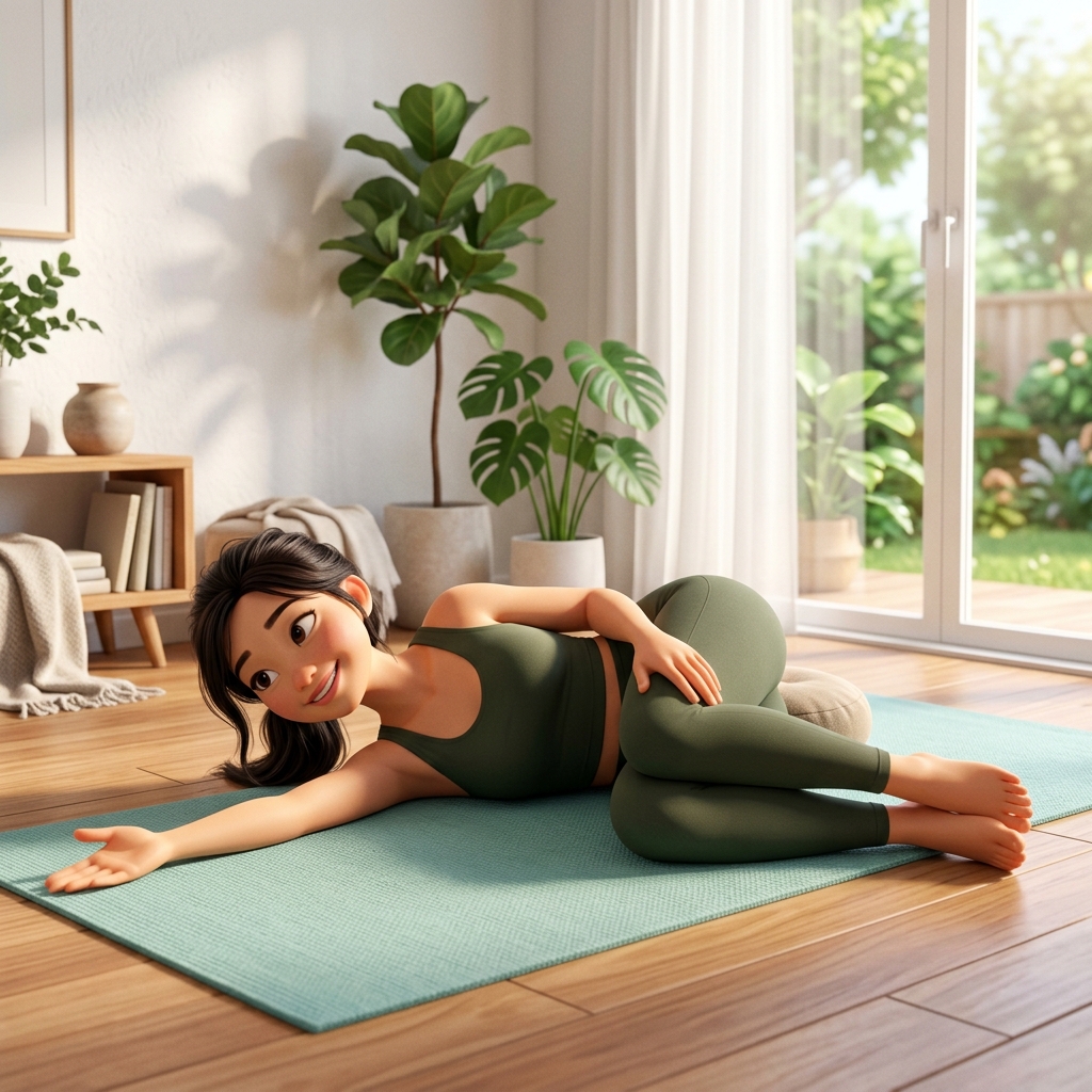 Tư thế vặn xoắn nằm ngửa
