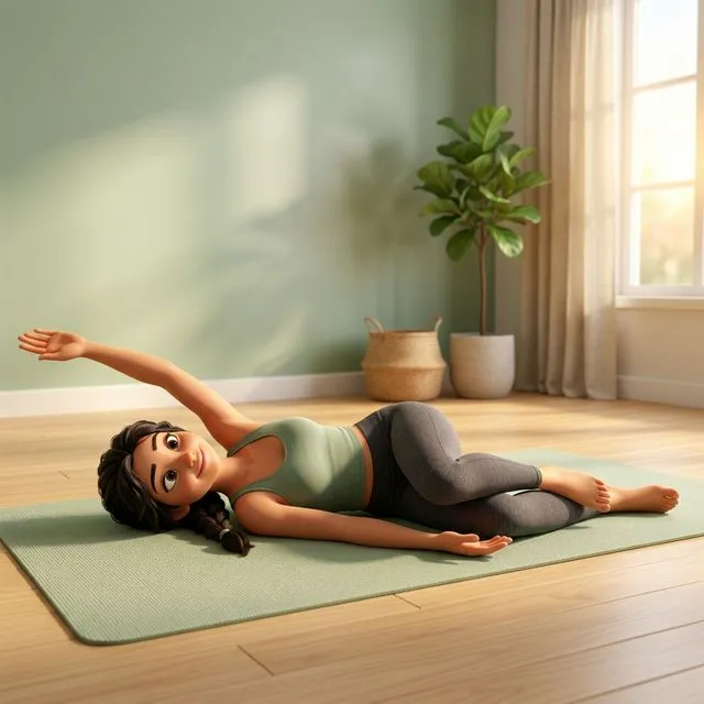 Vặn xoắn nằm ngửa (Supine Twist)