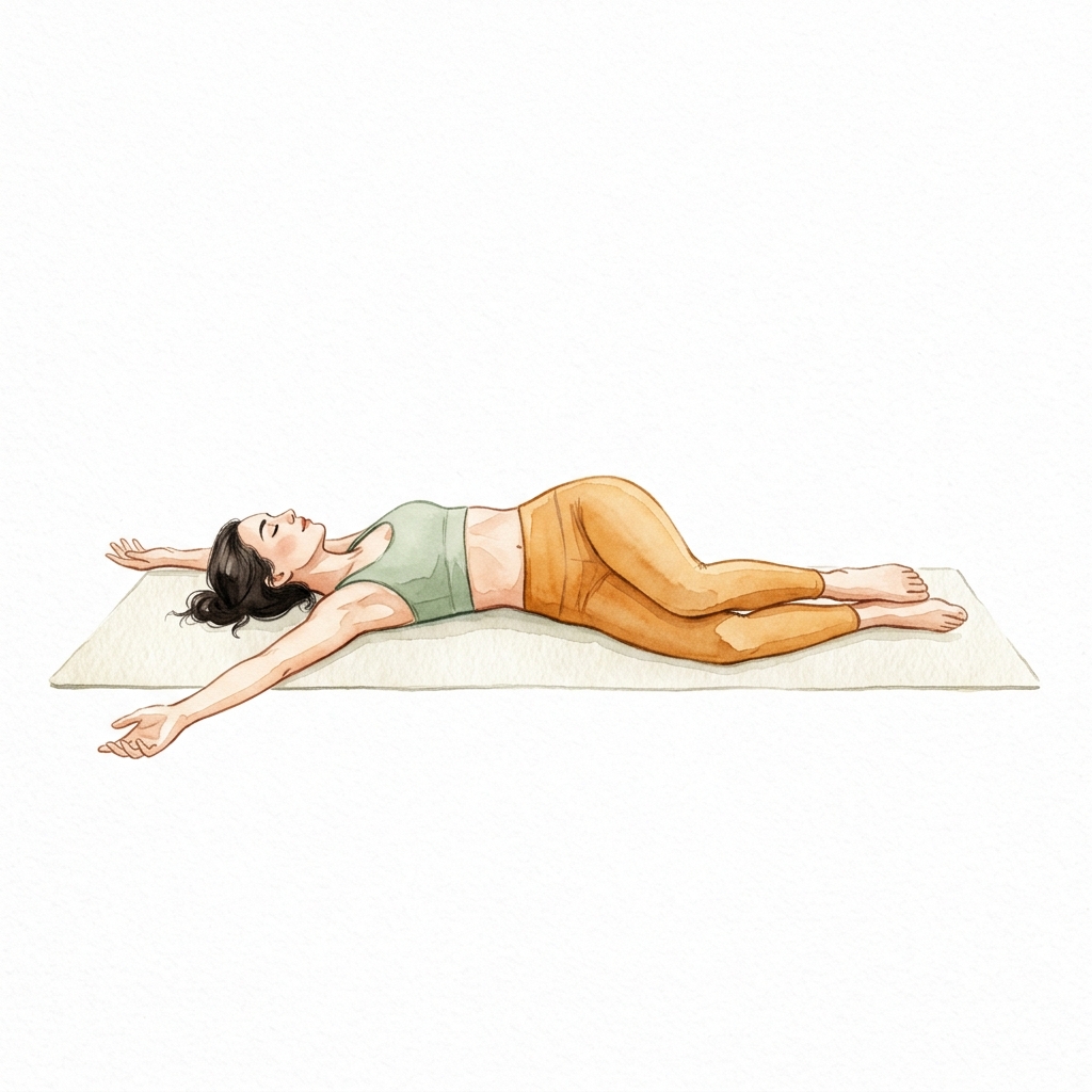 Tư thế Vặn xoắn nằm (Supta Matsyendrasana)