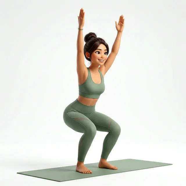 Tư thế Chair Pose - Cái ghế